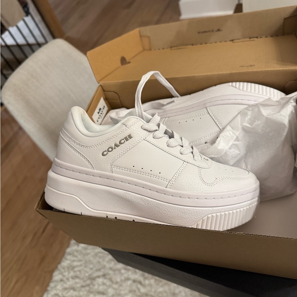 Coach Women's White Platform Sneakers